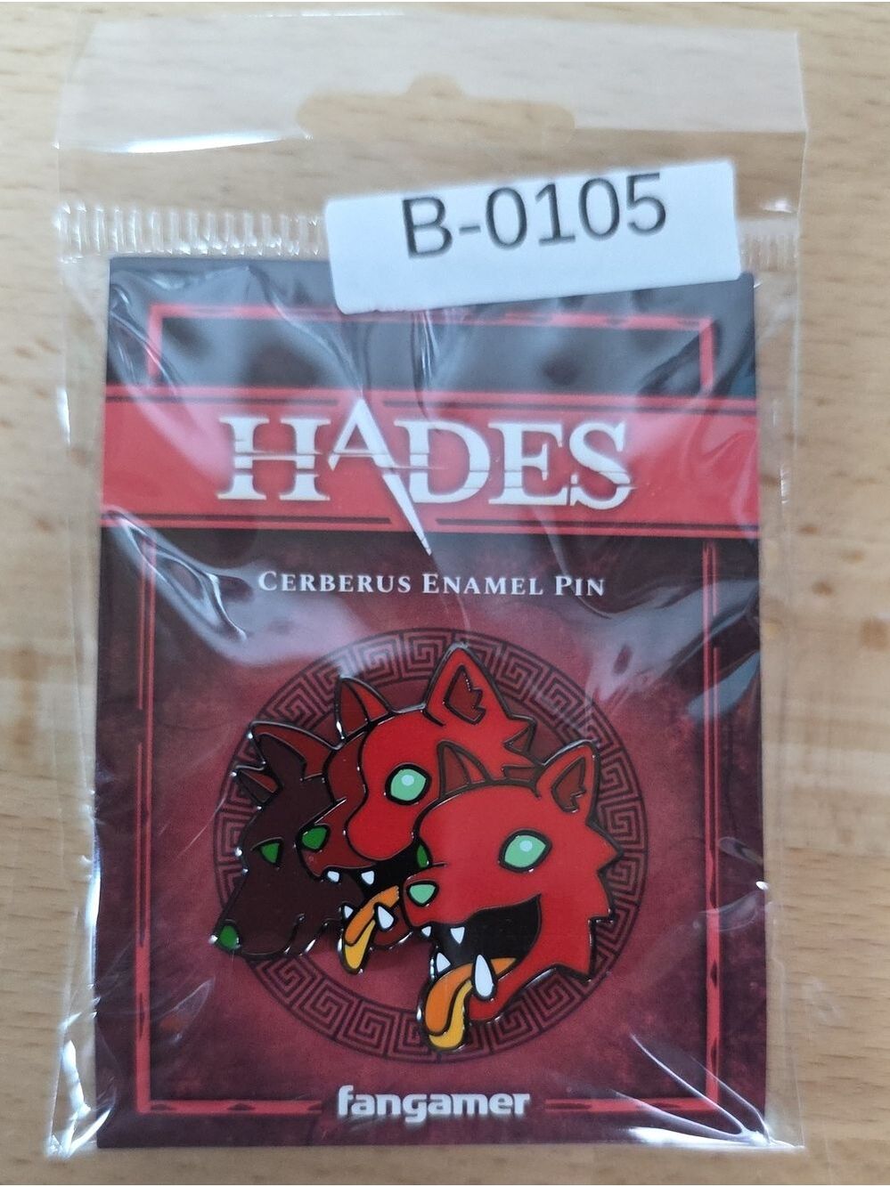 Hades Cerberus Enamel Pin - Red & Black